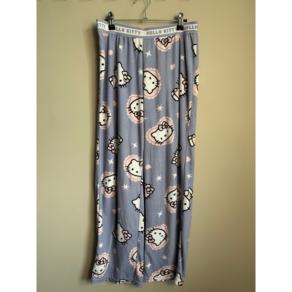 Hello Kitty Womens Blue Hello Kitty Pajama Pants M Sanrio Kawaii Loungewear